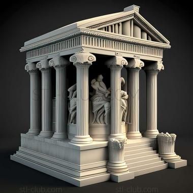 3D model greek temple (STL)